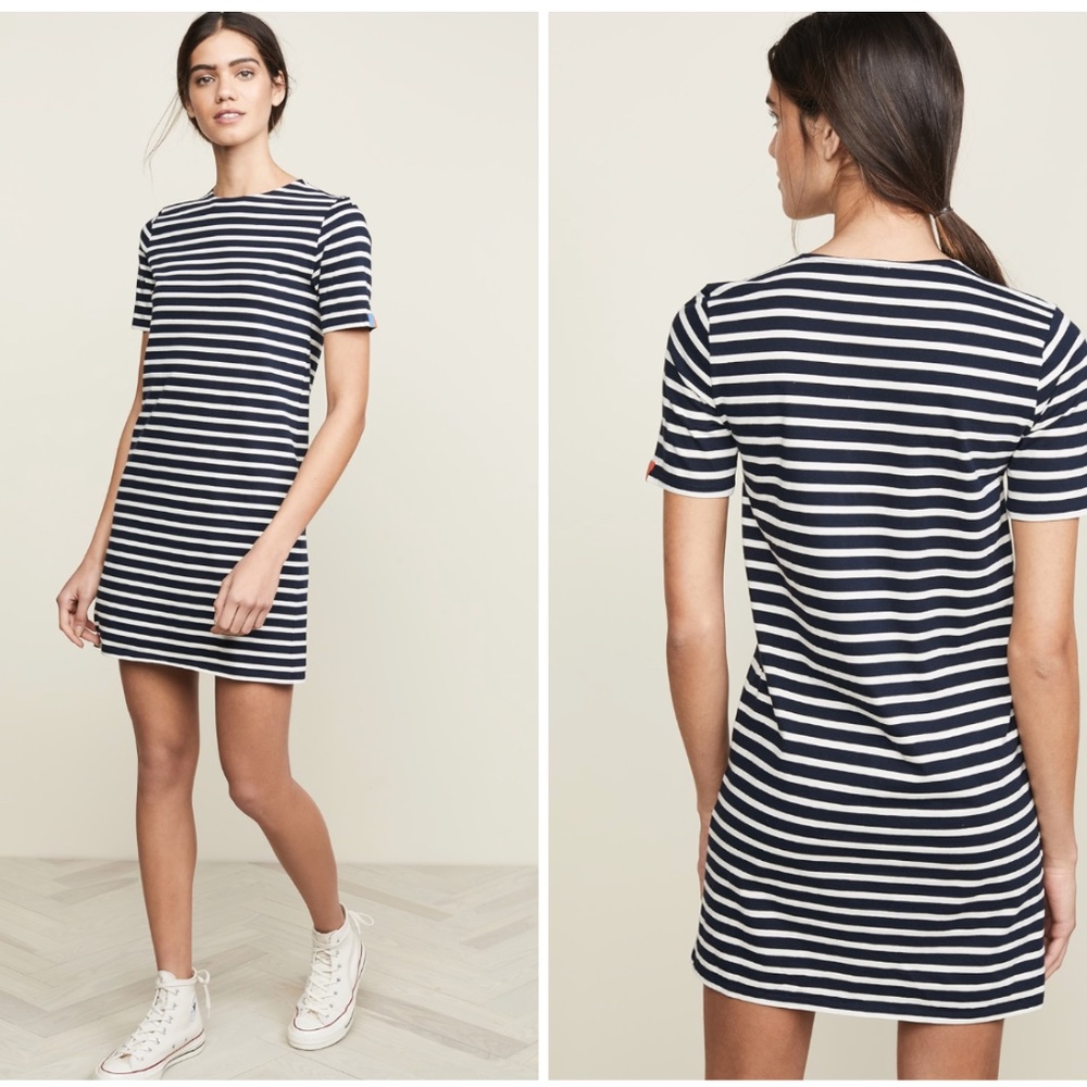 NWT KULE TEE DRESS, NAVY STRIPE, SM